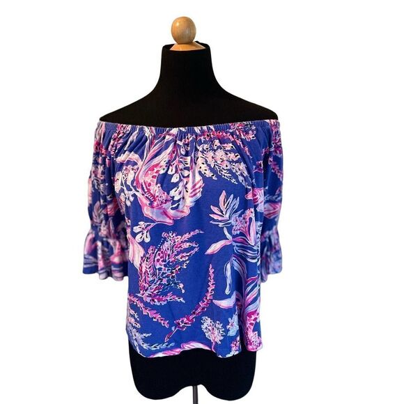 Lilly Pulitzer Channing Top in Wild Within XS - Picture 9 of 11